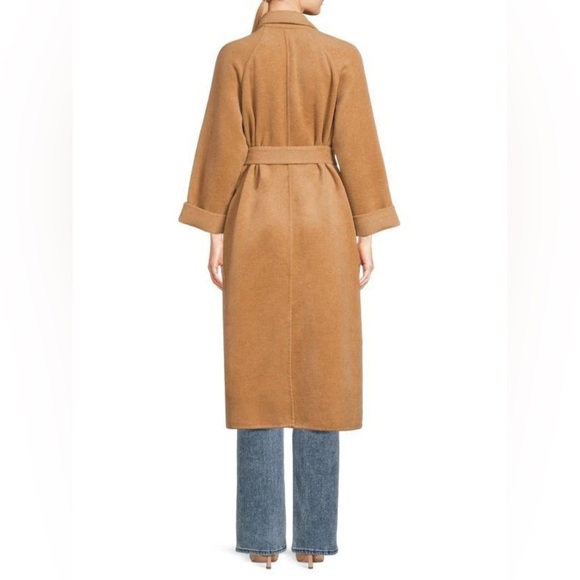 J. McLaughlin Camel Tan Wool Blend Belted Trench Overcoat S - Picture 2 of 15